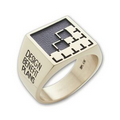 Signature Series Men's Square Signet Ring w/Multiple Stone Setting Options